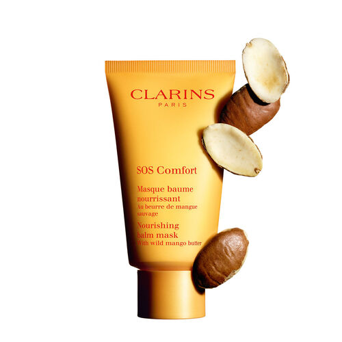 Download Sos Comfort Face Mask Clarins PSD Mockup Templates