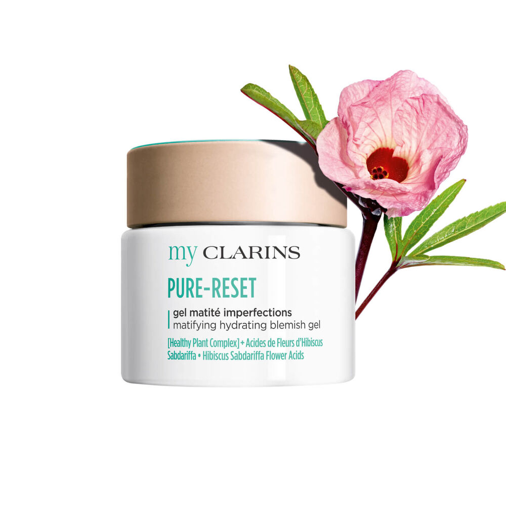 Pure-Reset Frosted Blemish Gel packshot with alpine rose extract ingredient
