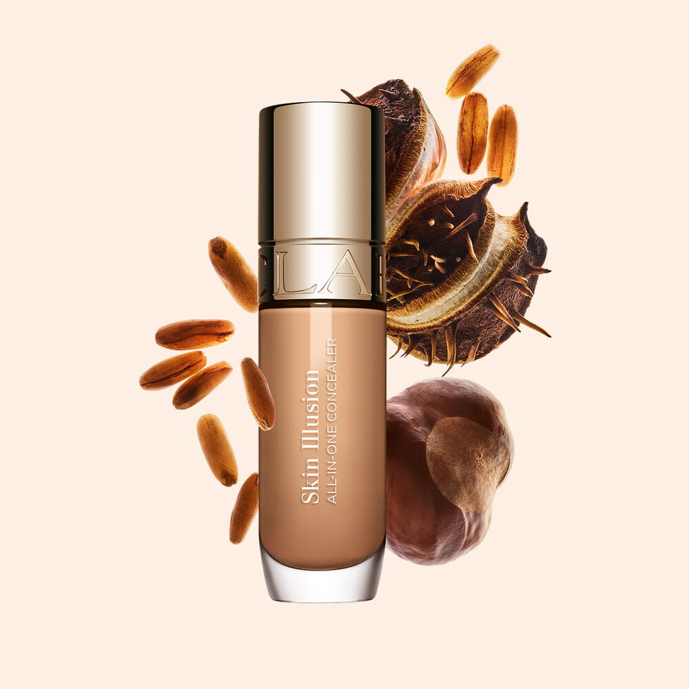 Skin Illusion all-in-one concealer with horse chestnut and oat sugars to depuff eyes and provide a long-lasting tightening effect