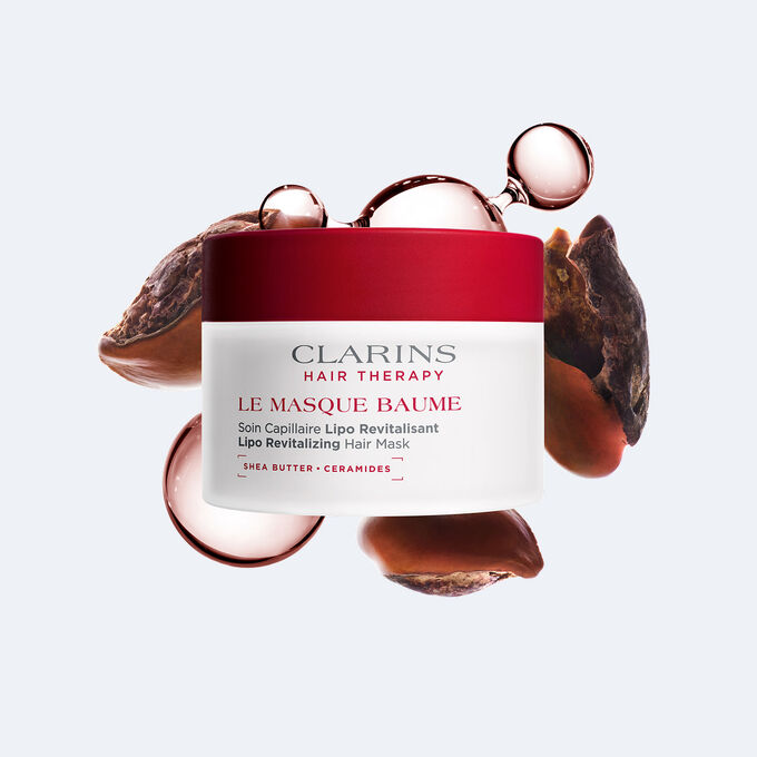 Hydrating hair mask with organic shea butter to provide intense nutrition and create stronger, shiny hair results.