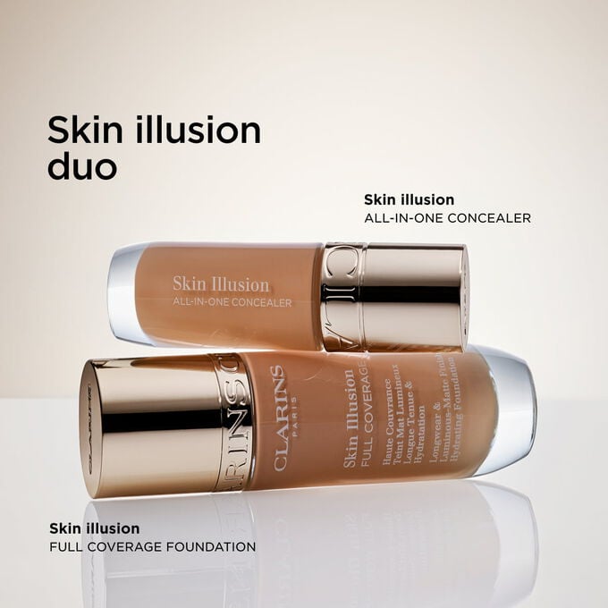 Anti-blemish Skin Illusion duo with All-in-One Concealer and Full Coverage Foundation for a perfect and radiant complexion