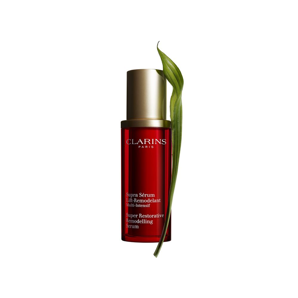 Super Restorative Remodelling Serum 30ml packshot with ingredients