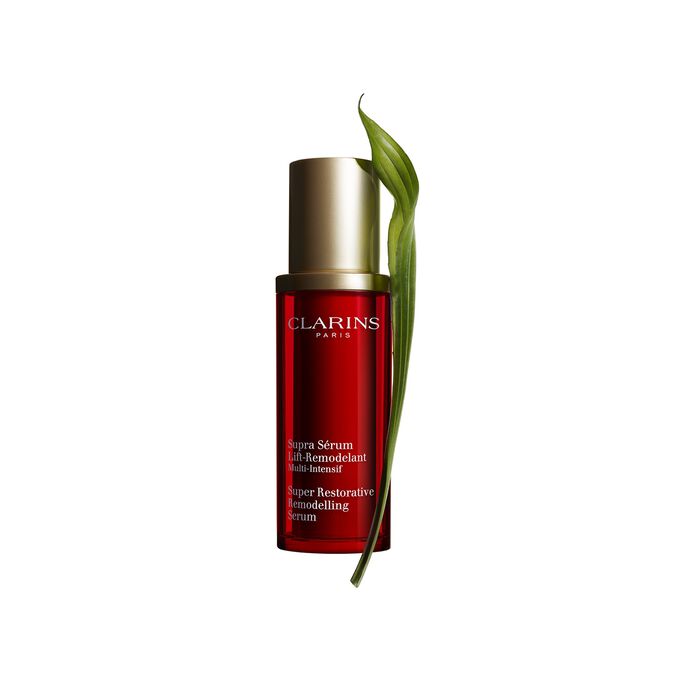 Super Restorative Remodelling Serum 30ml packshot with ingredients