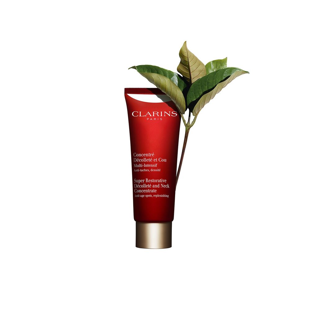 Super Restorative Décolleté & Neck Concentrate 75ml packshot with ingredients