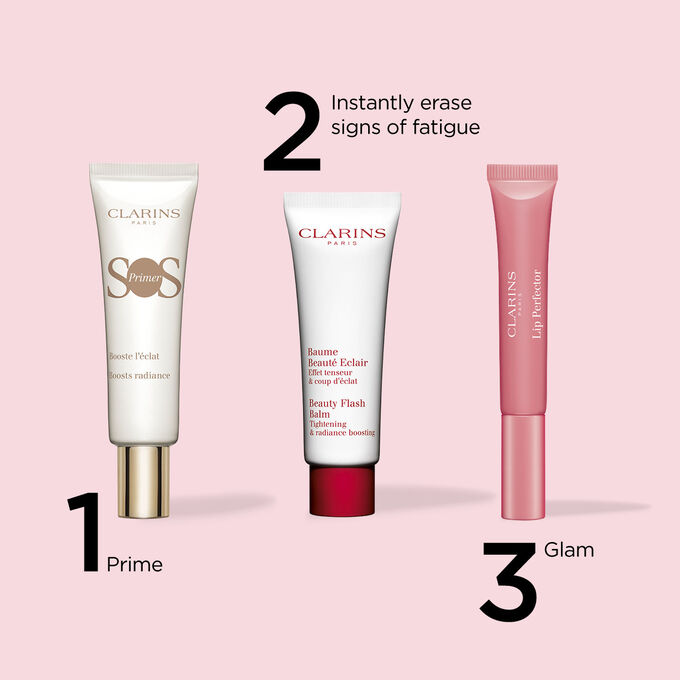 Packshot of Clarins' 3 make-up must-have, designed to provide users with the perfect combination for a natural look.