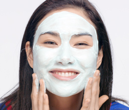 B.Smooth the mask over the entire face and neck