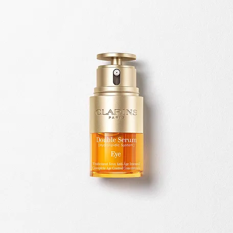 Double Serum Eye packshot, that visibly firms skin to smooth the look of fine lines and wrinkles