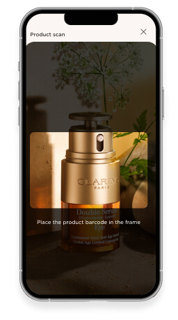 Clarins app screen