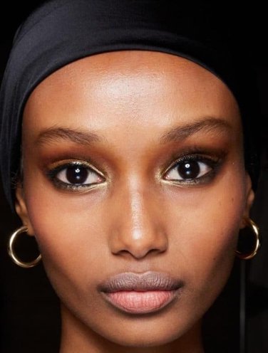 Model with kohl rimmed eyes Model with kohl rimmed eyes