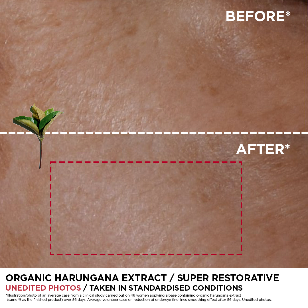 Before and after photo of the product use