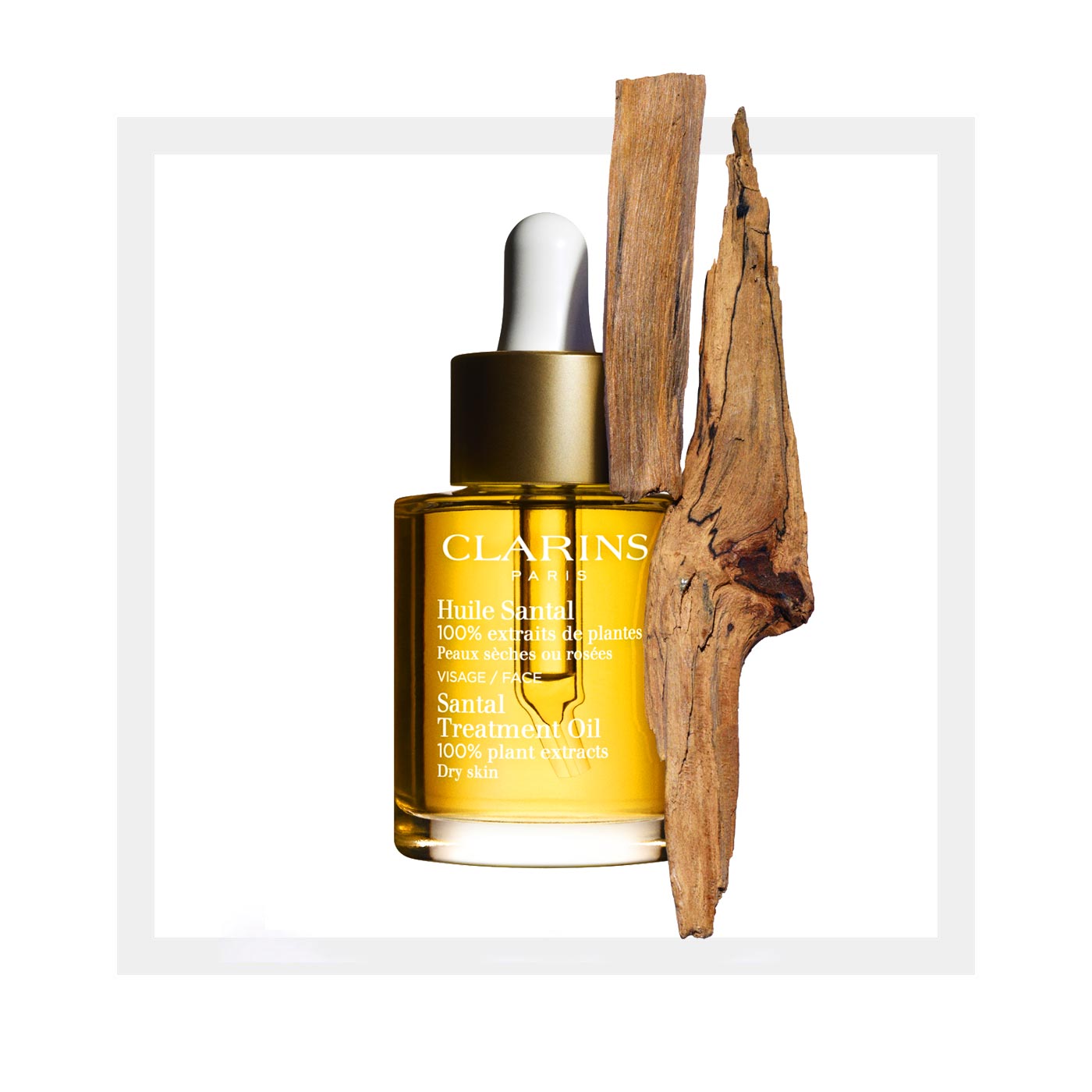 Santal Face Treatment Oil Extra Dry Skin 100 Pure Plant Extracts Face Clarins Clarins